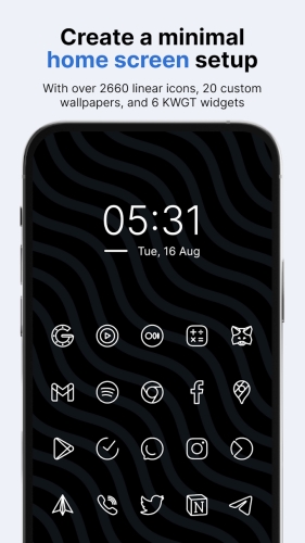 Caelus White: linear icon pack Mod Apk Full