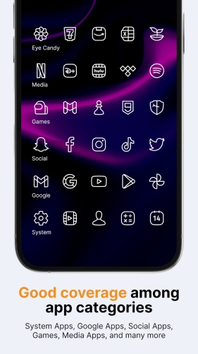 Caelus White: linear icon pack Mod Apk Full