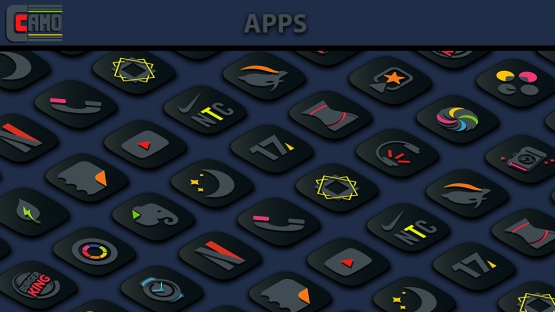 Camo Dark Icon Pack Mod Apk