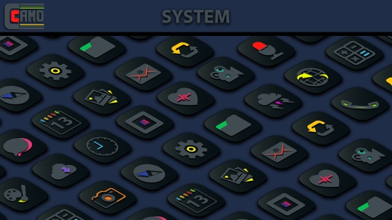 Camo Dark Icon Pack Mod Apk