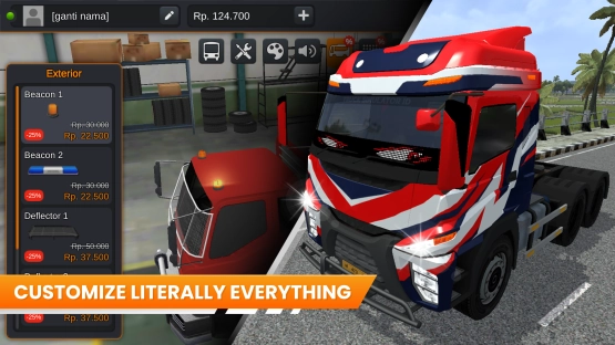 screenshot of Truck Simulator Indonesia Mod Apk 1