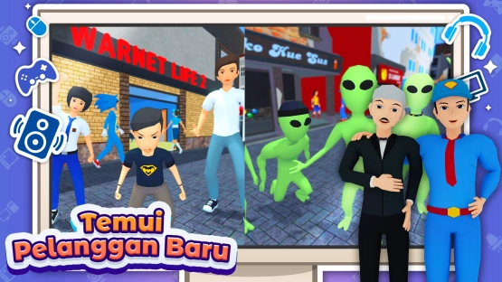 screenshot of Warnet Life 2 Mod Apk 2