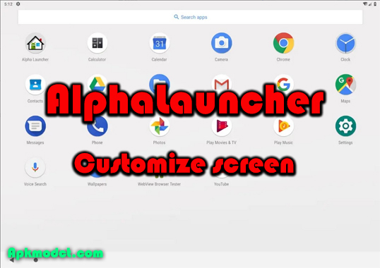 AlphaLauncher Customize screen Mod Apk
